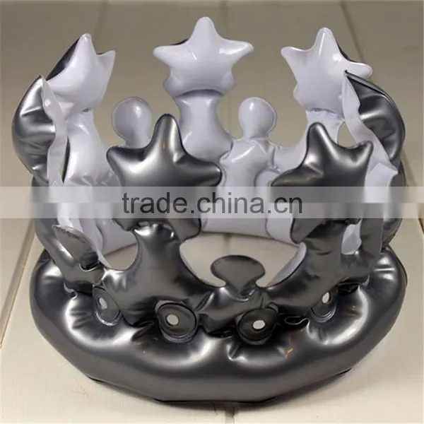 Wholesale Children Party Gift Toy Inflatable Crown PVC Headdress Crown for Christmas Decorations photo-5