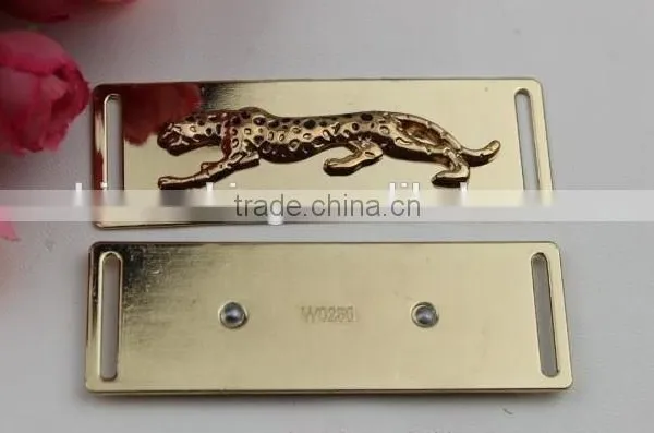 Metal Shoe Buckels for Woman Accessories Gold Leopard Head Design Charm Accessory photo-2