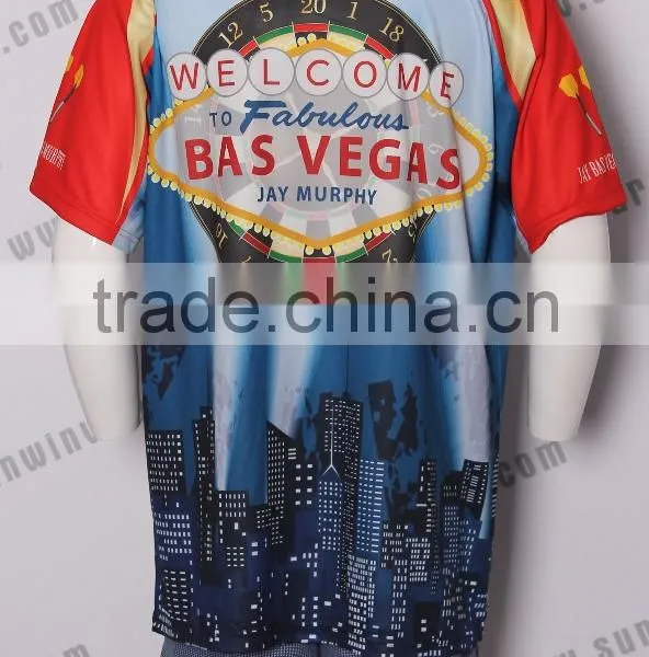 Fashional Design Sublimation Printing Custom Dry Fit Sublimation Print Dart Shirts Men Jersey photo-4