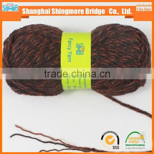 China Supplier Wholesale Wool Acrylic Blended Fancy Yarn for Knitting Sacrf With Cheap Price photo-2