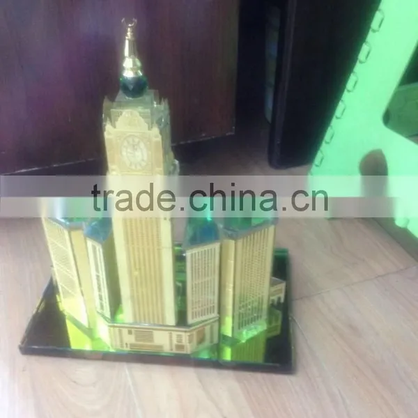 Crystal Makkah Clock Model for Islamic Souvenir Gift photo-2