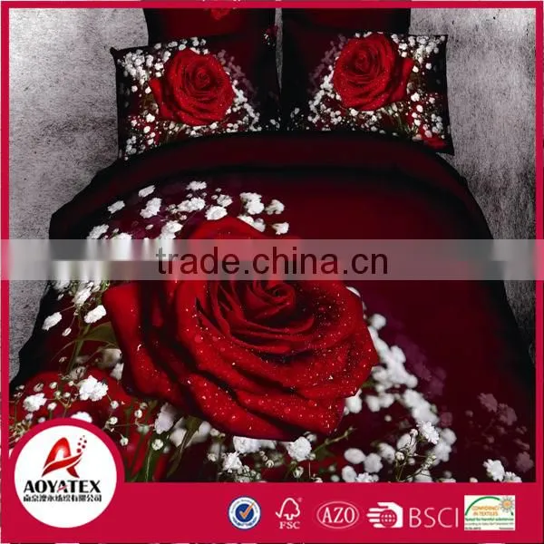 2016 New Style Fashion 13372 60*40s Reactive Printed 3D Bedding Sets photo-3
