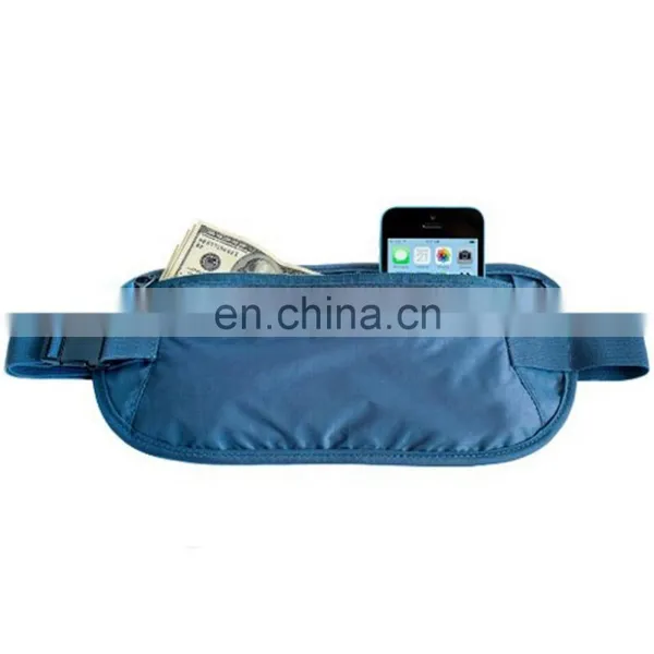 Ultimate Blue Nylon Safe Rfid Blocking Under Clothing Travel Waist Wallet