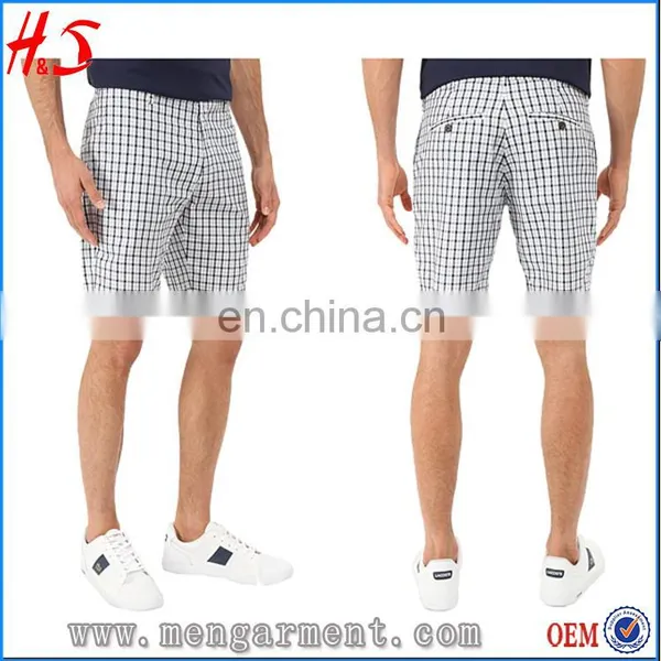 Fashion Plaids Mma Board Pants Gym Crossfit Swim Shorts for Men