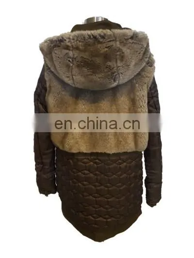 Latest Fashion European Green Faux Fur Parka Jacket Women photo-6