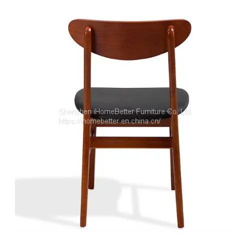 Solid Wood Chair of Modern Chinese Style Restaurant Chair Recreational Chair Cafe Chair photo-3