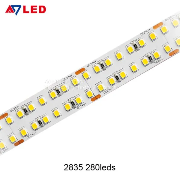 Adled Light high brightness led tape light 280leds 24v 3000K 5600K 6500K flexible led strip for led aluminum snap light box
