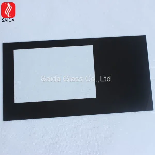 Customized 12.5 Inch Black Printed Protective Glass for LCD/LED Display photo-2