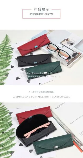 Simple Handcrafted Glasses Case; Vintage and Artistic Striated Eyewear Case photo-4