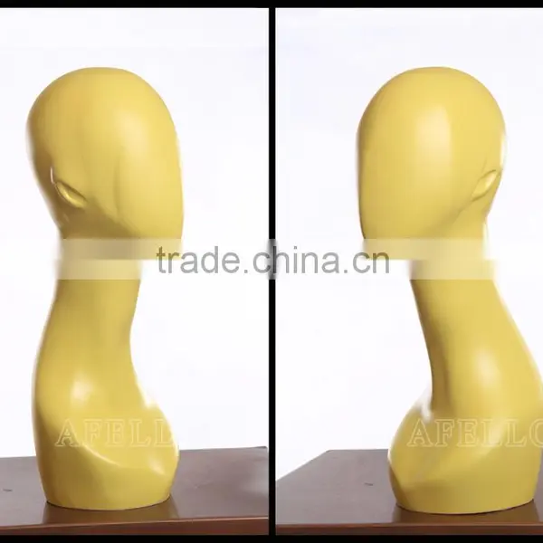 Yellow Head Mannequin Abstract Female Head Mannequin Display Hat Model H1075 photo-5