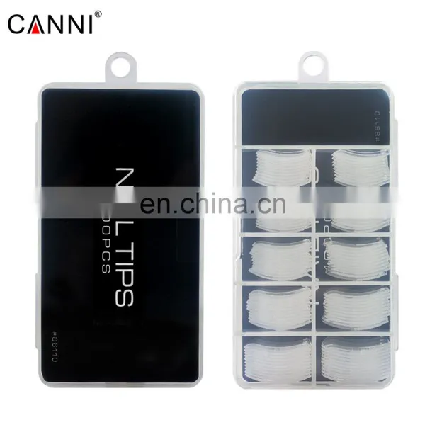 86110 100PCs/Box False Nails Mold Clear Full Cover Poly Nail Tips Scale Tools With Clip UV Gel Acrylic Quickly Extended Tips