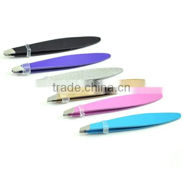 EyeBrow Tweezers, Manicure Instruments, Easy Grip Tweezers HS351 photo-3