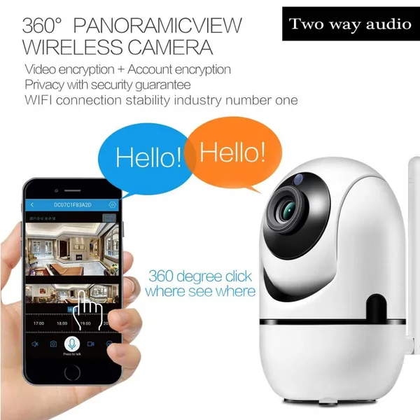 1080P FHD Human Auto Tracking Wireless IP CCTV Cameras P2P YCC365 APP Human Track Home Security Surveillance Camera photo-5