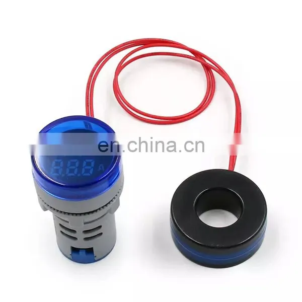 Mini Digital Voltmeter Ammeter 22mm Square AC 50-500V 0-100A Amp Volt Voltage Tester Meter Dual LED Indicator Pilot Lamp Light photo-3