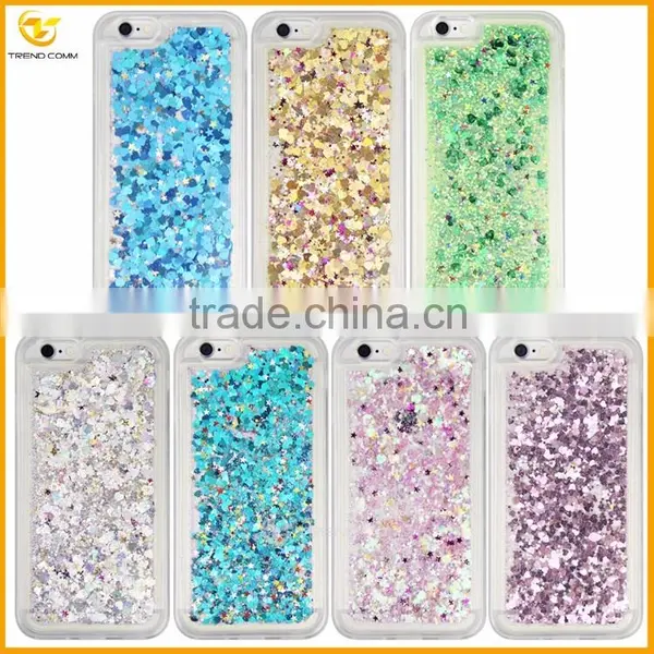 New Arrival Glitter Love Sequins Quicksand Tpu Cover Case for Iphone 6 photo-4