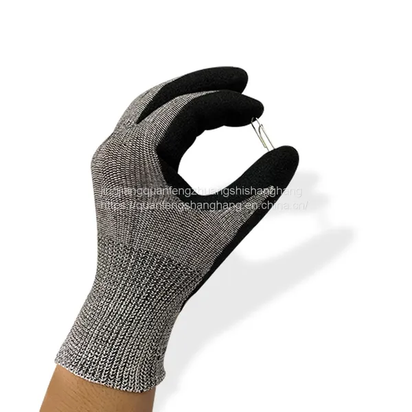 Nitrile Coated Safety Work Coated Palmed Cut Resistant A6 Gloves Ansi photo-5