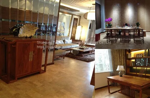 FD01 Classic Sand Wood Look Floating Cork Flooring