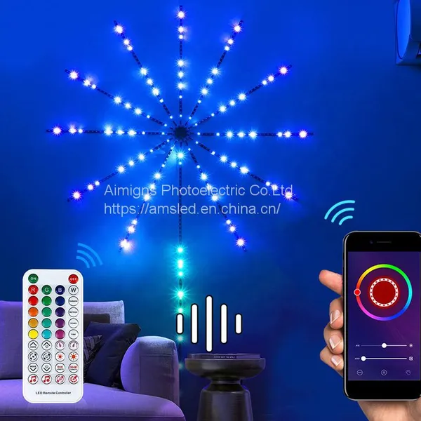 Популярный праздничный огнестрельный светодиодный ленточный светильник RGB с музыкальным управлением через приложение . Смарт-лента огнестрельного света