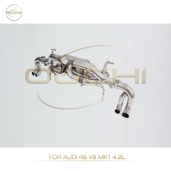 304 Stainless Steel Cat-Back Exhaust System for Audi A1/A6 A7 C8/ R8 V8 MK1 High Performance Exhaust Electronic Valve With Tips photo-4