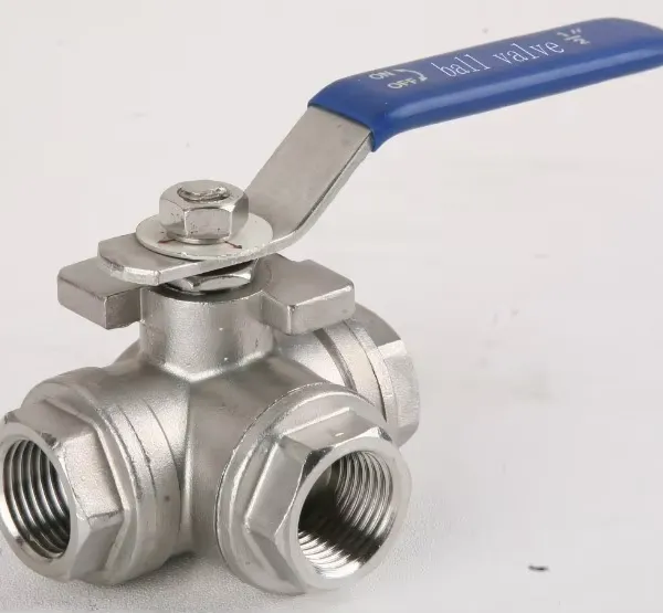 Stainless Steel 304 316 Three-way BSP NPT Female Threaded Ball Valve T Type/ L Type 1000WOG photo-3