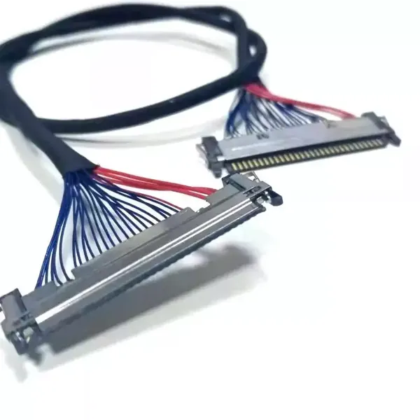 IPEX20454 20P HTK-30P 40P 50P 0.5mm Micro Coaxial Wire Harness EDP Display Cable Same Side Reverse Side Custom OEM