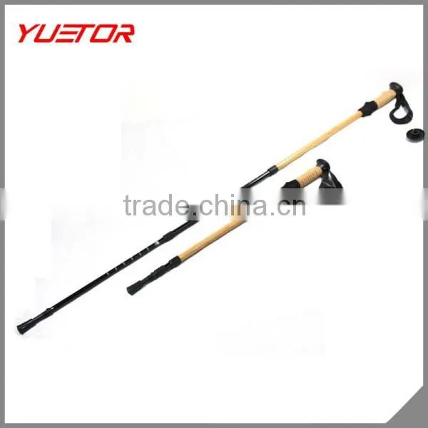 Inner Lock Shock Resistant Adjustable Aluminum Bamboo Trekking Pole Hiking Stick Quality Choice Supplier's Choi photo-5