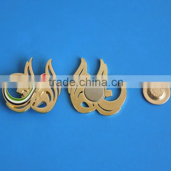 Metal Gold Bird Country Flag UAE National Day Magnet Lapel Pin, 2000pcs in Stock