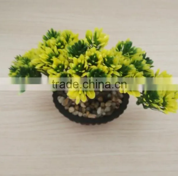 Outdoor Bonsai Rose Blossom Tree,Plastic Potted Minidecorative Artificial Bonsai photo-3