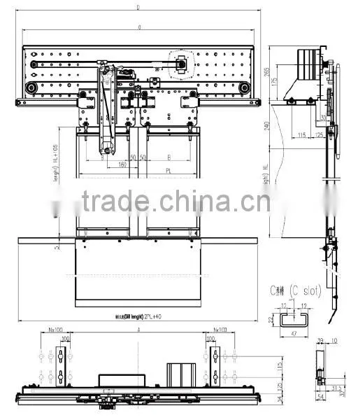 Two Panels Center Opening Car Doors for Lift CAR COMPONENTS photo-2