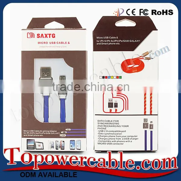 Universal High Speed Heavy Duty Flat Noodle Best Usb Cable For Charging photo-3