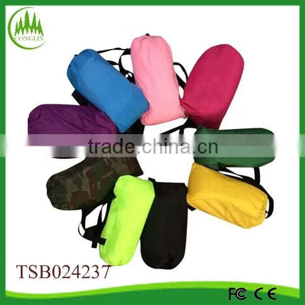 2016 Hot Sale Nylon Waterproof Inflatable Lay's Bag Banana Sleeping Lay Bag photo-2