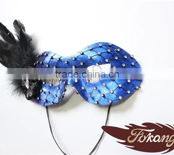 Halloween Accessories Cock Feather Mask photo-5