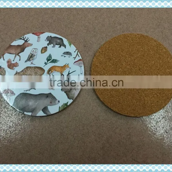 Customer Cork Coaster; Cork Coaster; Mdf Coaster With Cork Bottom photo-2