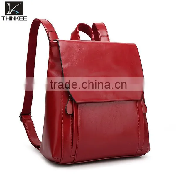 China 2016 New Products Leisure Leather Backpack for Girls photo-2