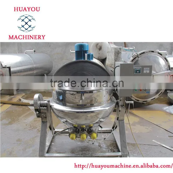 Industry Sanitary Double Jacketed Kettle With Stirrer Stainless Steel Cookware Set photo-6