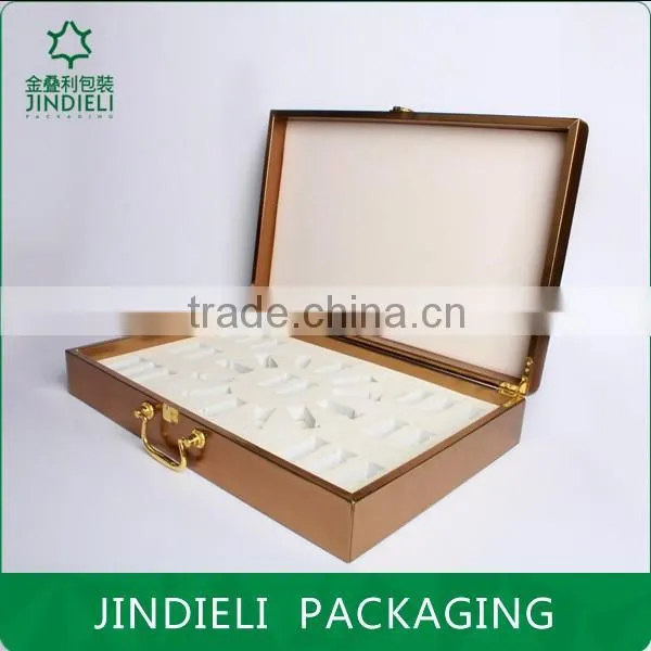 Embroidery Design Brown Cosmetic Box Packaging photo-3