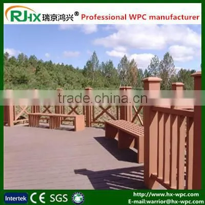 WPC Crack-resistant Decking From Recycled Plastic and Wood Powder With Extruded Plastic Composite Decking photo-3