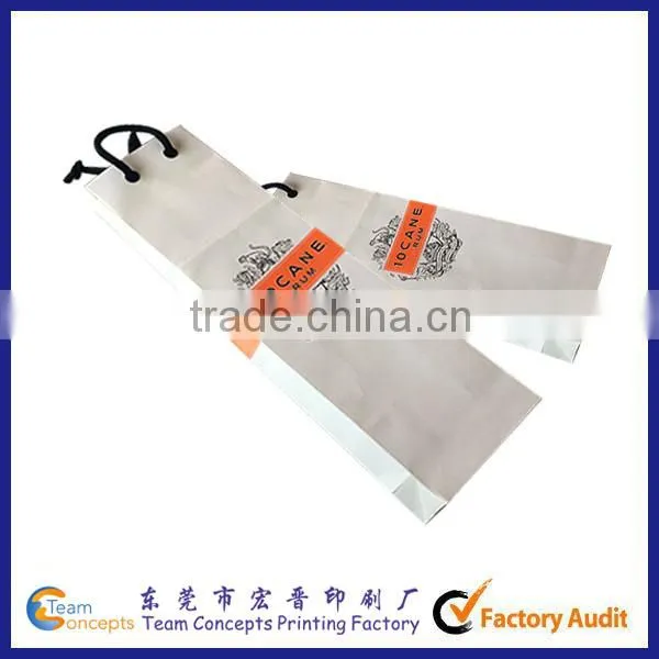 Custom Printing Wine Packaging Paper Bag With Cotton Handle photo-3