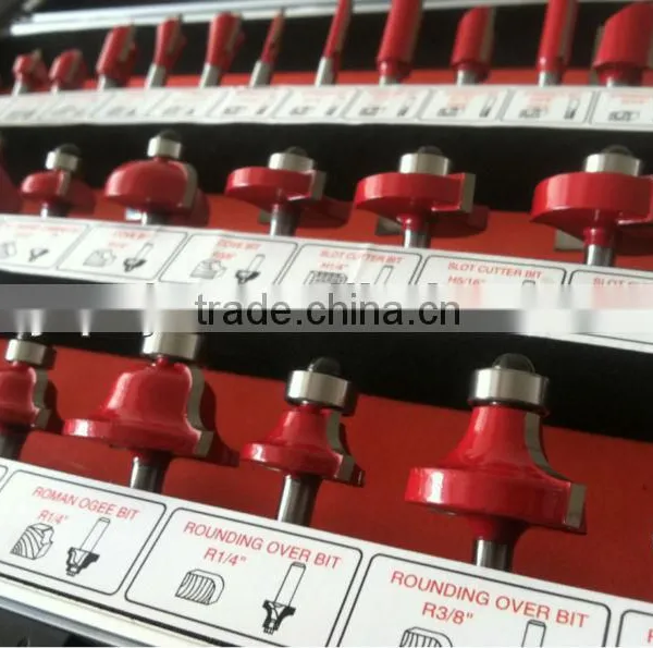 TC-035B Red Colour 6mm Shank 35PCS TCT Router Bit Set For Hand Hold Router Machine photo-2