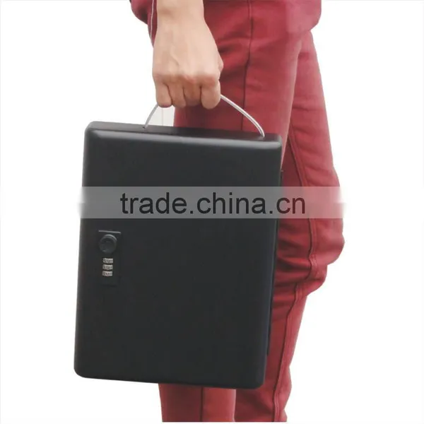 Wholesale - MC500 Microault Combination Small Car Gun Pistol Portable Security Storage Steel Safe Box (Ipad Box),file Safe