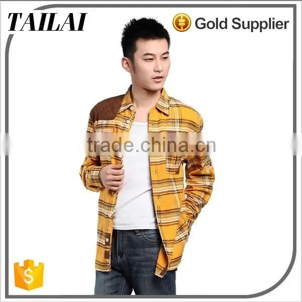 Best Selling Men's Dress 2016 Fashion Long Sleeve Plaid Shirt for Men photo-3