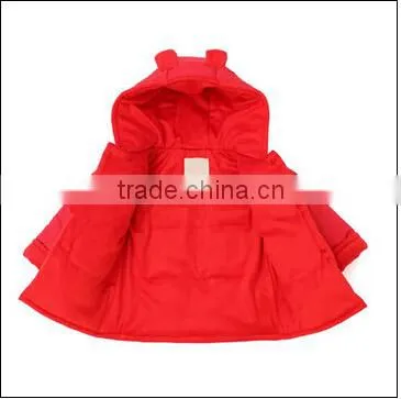 Girls' Winter Jacket With Cotton Fleece Lining for Casual Wear Children Forck Design Red Jacket for Girls Kids Coat photo-4