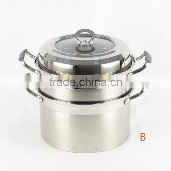 American Style Whole Multi-ply Stainless Cookware - Steamer Pot Series Stock Pot Steamer Pasta Cooker photo-4