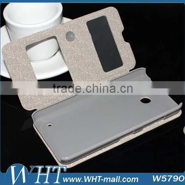 Luxury Flip Cover Case for Nokia Lumia 530, PU Leather for Nokia Lumia 530 Case With Window photo-4
