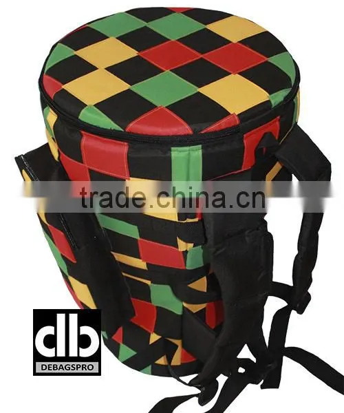 African Djembe Drums Gig Bags Deluxe Rasta Patchwork photo-2