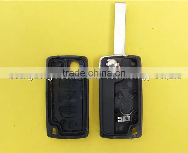 Remote Flip Folding Key Fob Case 3 Buttons for Peugeot 407 CE0536 photo-5