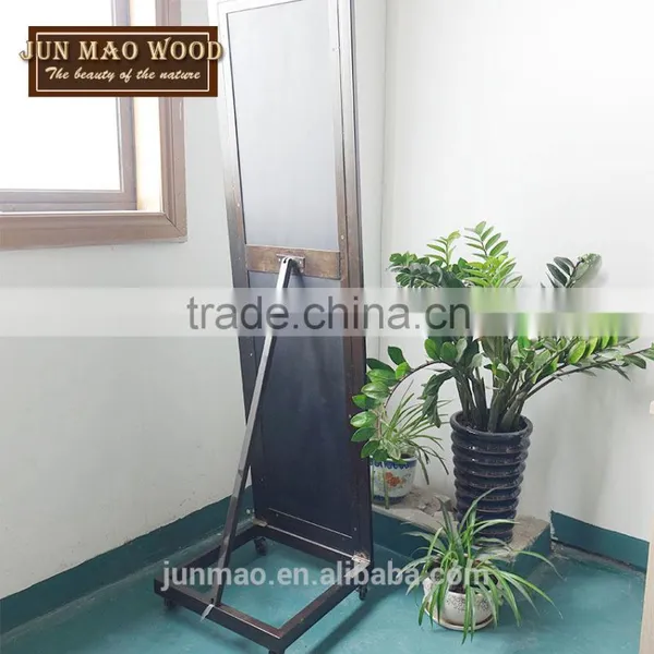 Home Decor Furniture Black Floor Stand Full Length Dressing Mirror photo-3
