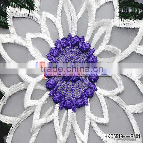 Organdy Product Type High Quality 3D Embroidery Lace Fabric photo-3