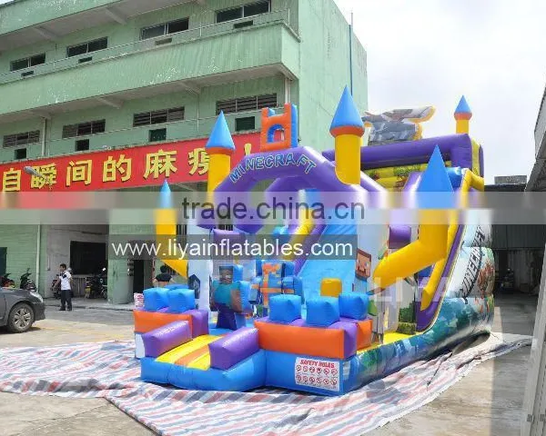 Inflatable Mine Craft Bouncer Slide photo-2