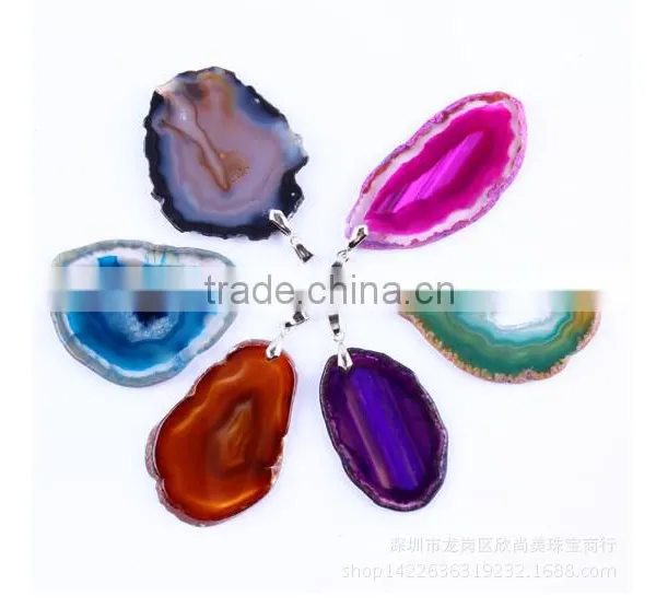 Colorful Monocyclic Ring Natural Agate Bullet , Handicraft Ornaments photo-2
